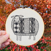 Load image into Gallery viewer, Sweater Weather Sheep Embroidery Kit