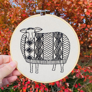 Sweater Weather Sheep Embroidery Kit