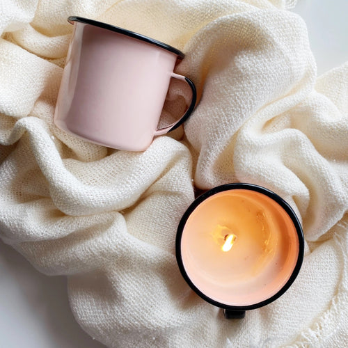 Espresso Candle in a Blush Pink Mug