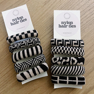 Black/Tan Hair Tie Pack