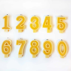 Number Beeswax Birthday Candles