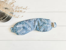 Load image into Gallery viewer, Therapeutic Lavender Eye Mask - Blue Leaves